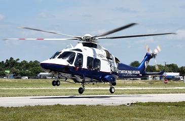 New Trauma Hawk helicopter lands